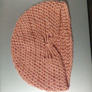 Knit hat, handmade kids hat, crochet kids hat, winter accessory, peach beanie